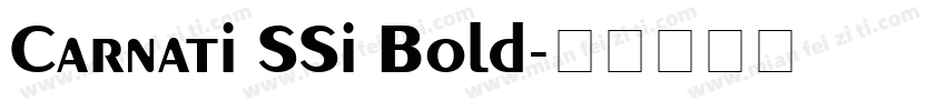 Carnati SSi Bold字体转换